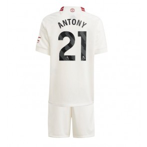 Manchester United Antony #21 Replika Babytøj Tredje sæt Børn 2023-24 Kortærmet (+ Korte bukser)
